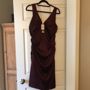 Brand new with tags, beautiful wine coloured party dress!!
